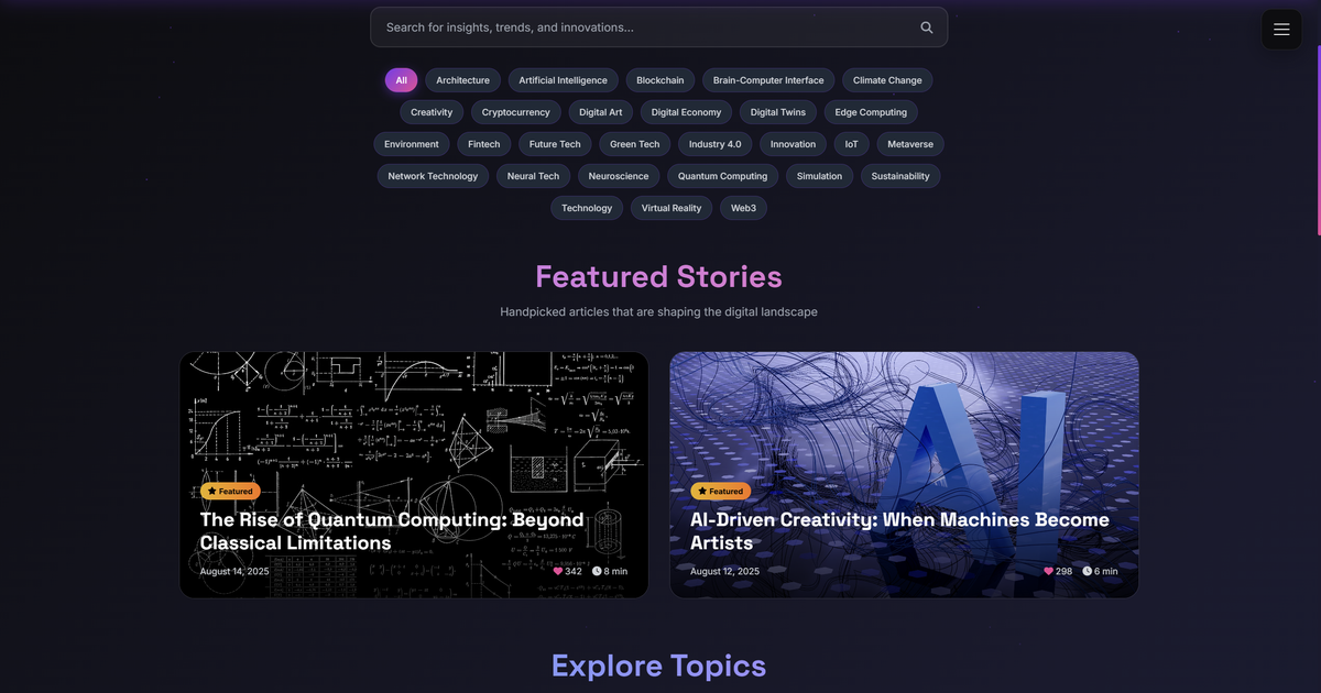 Creative Blog template preview